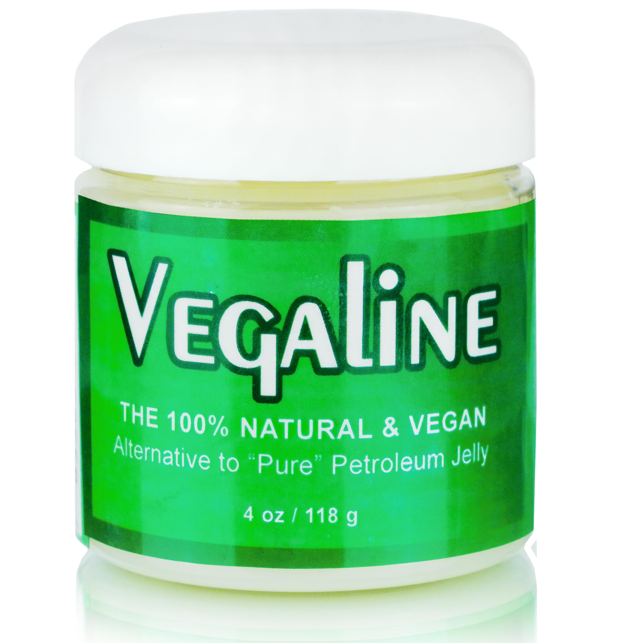 Vegaline - 100% Natural, Vegan & Hypoallergenic Alternative to Petroleum Jelly - Unpetroleum - Lips, Hands, Baby, Makeup Remover and More (4 Ounce)