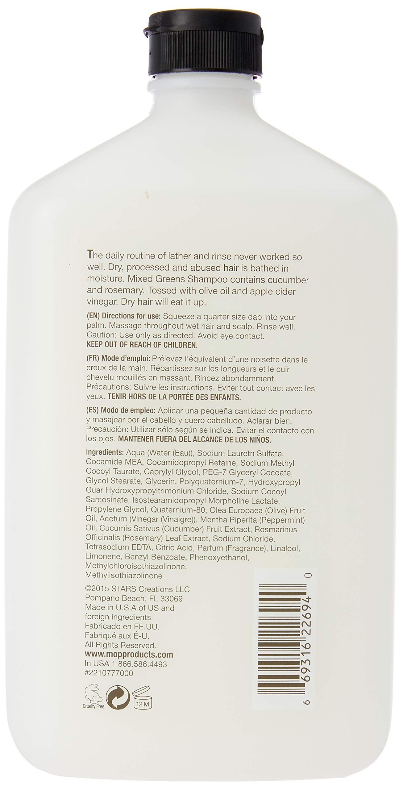 MOP MOP Mixed Greens Moisture Shampoo (For Normal to Dry Hair) 1000ml/33.8oz