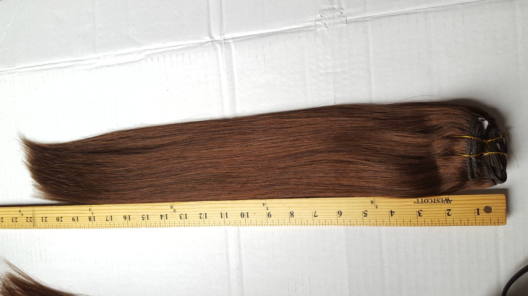 Tressmatch 20 (22) Remy (Remi) Human Hair Clip In Extensions Thick To Ends Chocolate Brown (Color #4) 10 Pieces(Pcs) Full Head Luxury Set [Set Weight: 5.3oz/150grams]