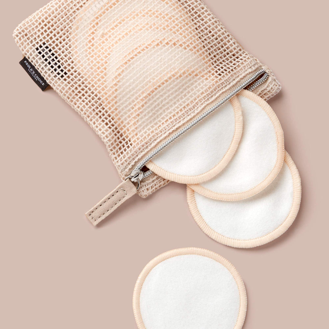 Paula's Choice Reusable Makeup Remover Pads, Eco-Friendly Cotton & Bamboo Rounds for Toner & Exfoliants, Includes Washable Bag for Laundry & Storage, 10 Count