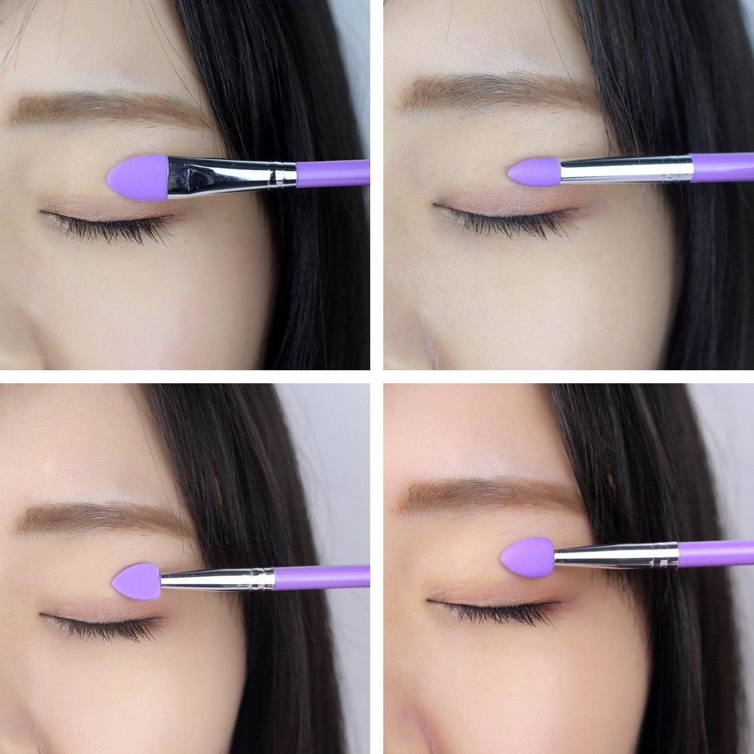 LORMAY 9 Pcs Silicone Makeup Brush Set: Applicator for Face Mask, Eyeliner, Eyebrow, Eye Shadow, Lip Makeup and UV Epoxy Resin (Purple)