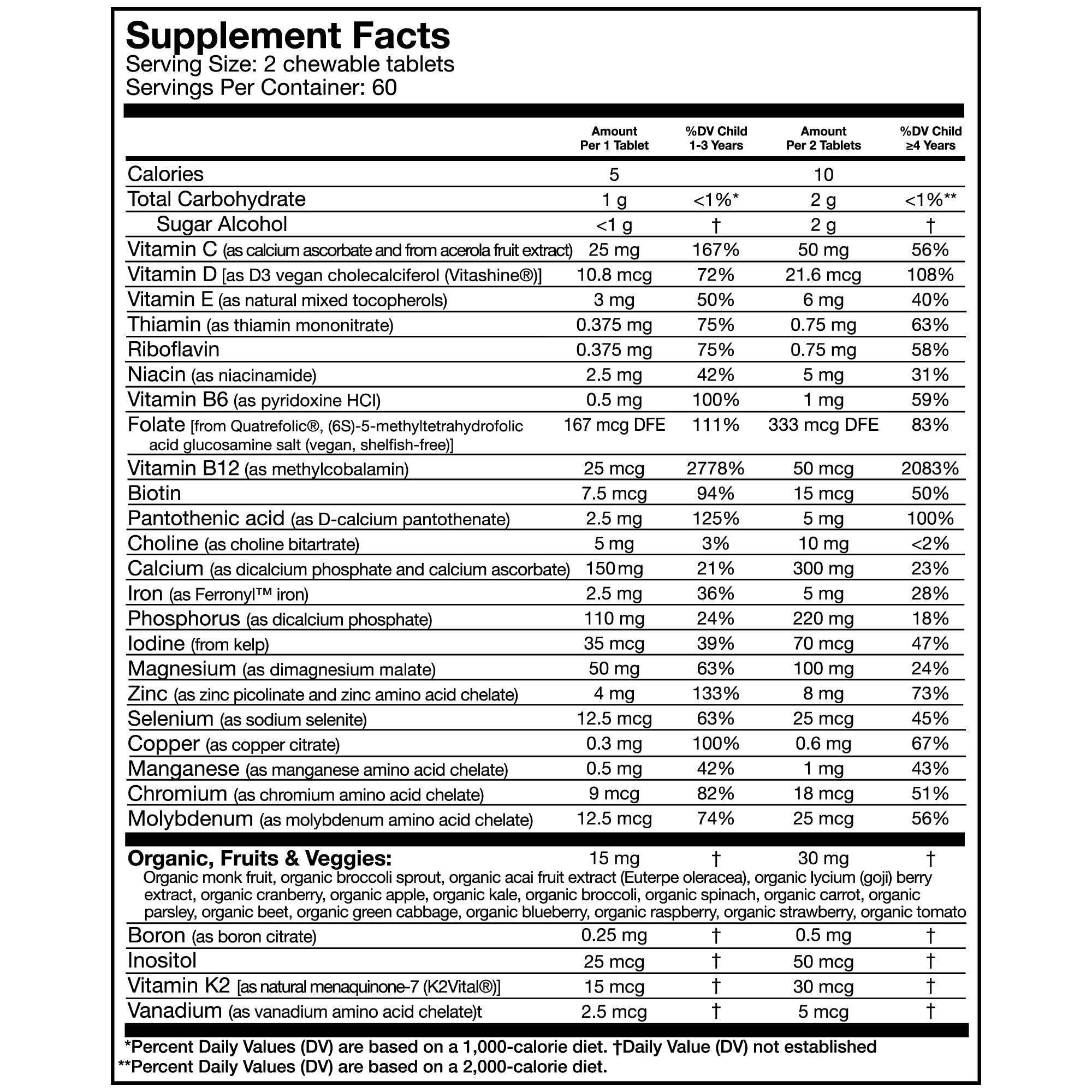 Dr. Fuhrman Pixie Vites Children's Chewable Multivitamin