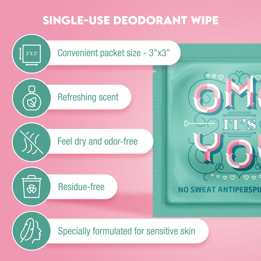 LA Fresh Travel Lite Antiperspirant Wipes Pack of 50 Individually Wrapped 10x8ââ‚¬Â Wipe Fresh Scented Towelettes Made With Clear Formula For Men And Women With Powerful Wetness And Odor Protection Perfect For On The Go, Gym Bag, Purse, Individually