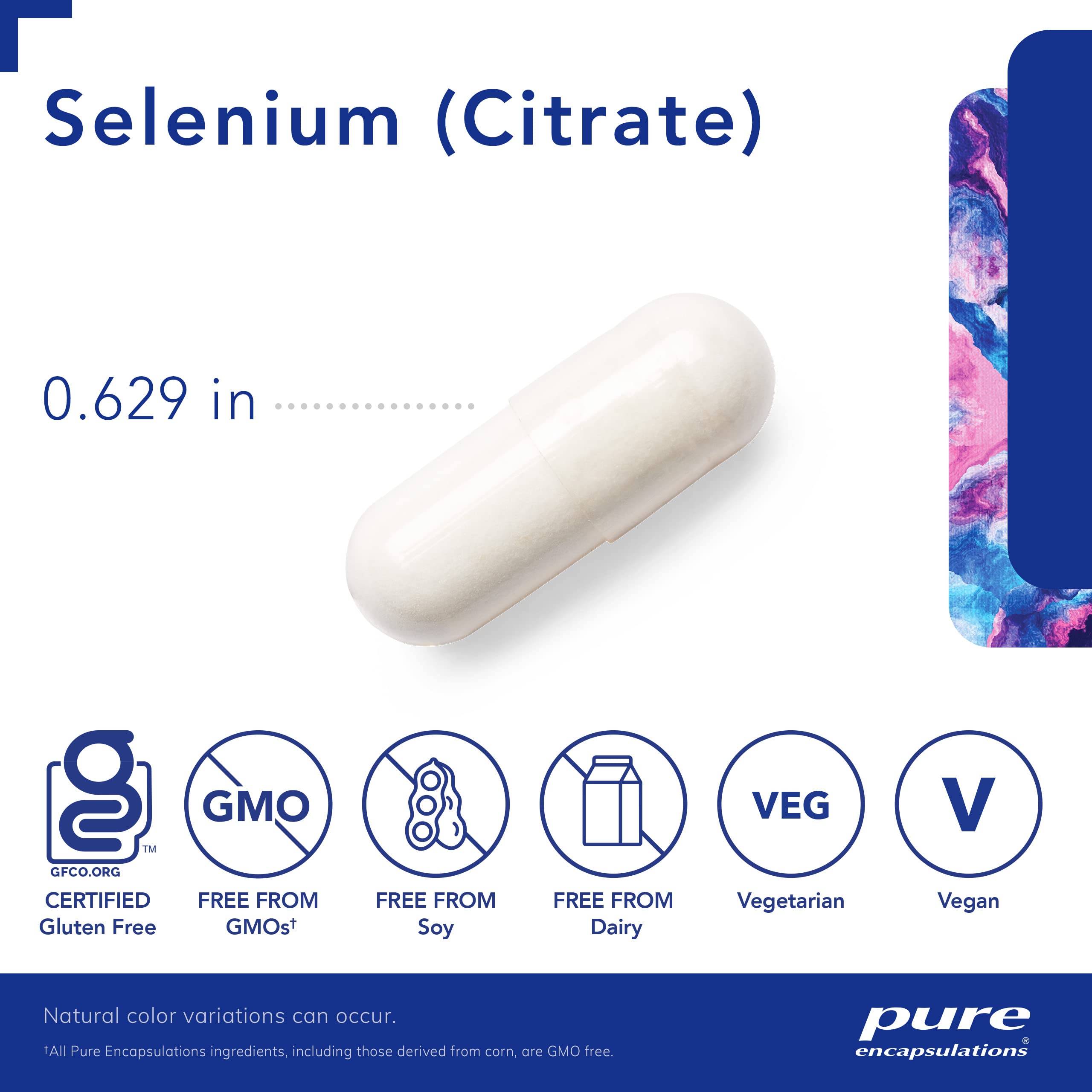 Pure Encapsulations Selenium (Citrate) - for Immune System Support & Cellular Health - Antioxidant Supplement - Supports Blood Flow* - Gluten Free & Vegan - 60 Capsules
