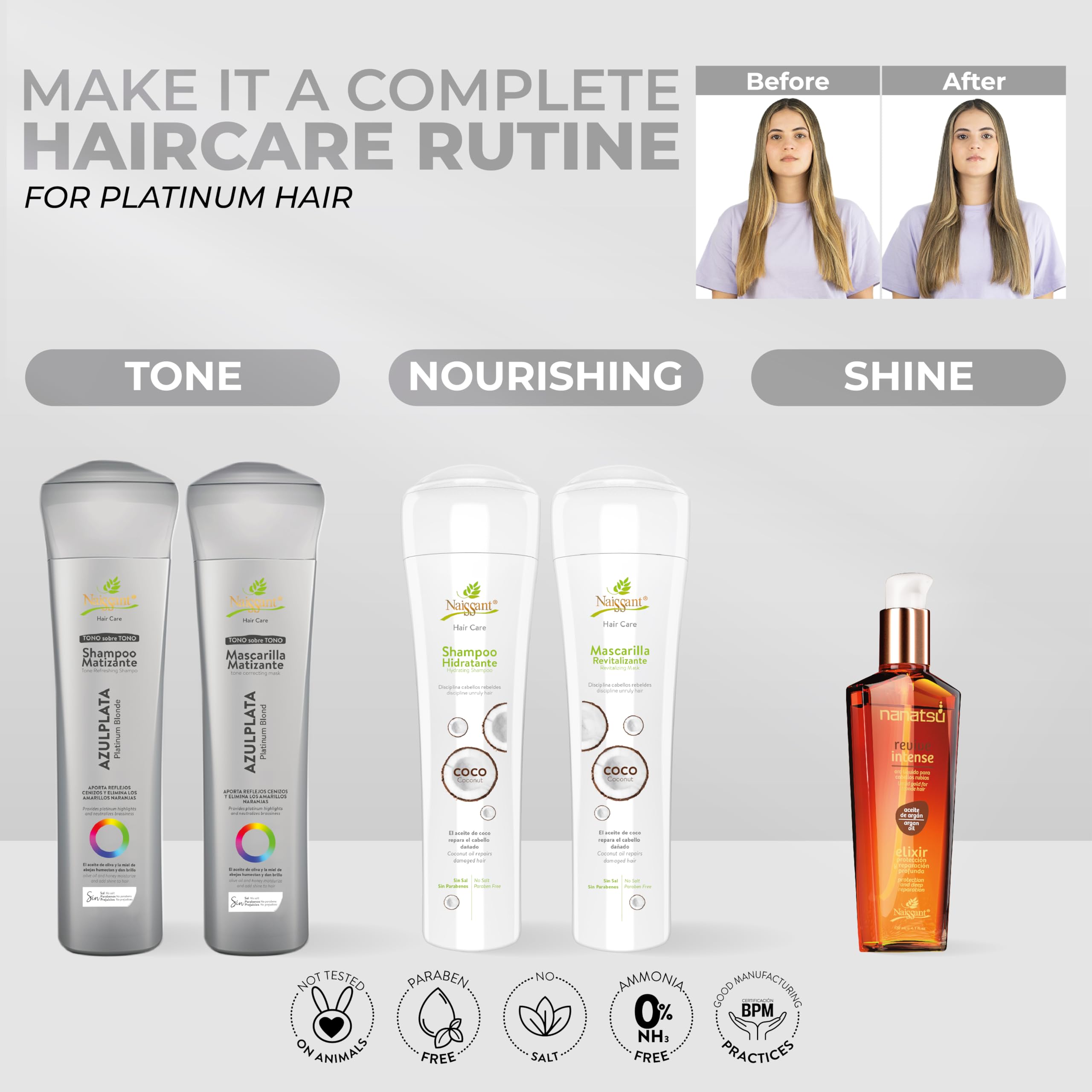 Naissant Treatment Silver Blue - Azul Plata, (10.1 Fluid Ounce) NEW IMAGE!