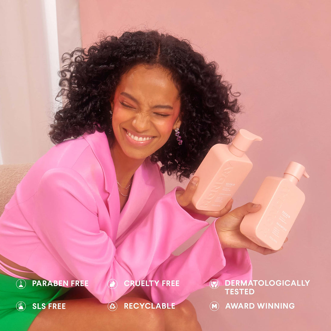 MONDAY HAIRCARE Repair Conditioner 12 oz. (354 ML) for Dry to Damaged Hair, Made with Keratin, Coconut Oil, Shea Butter and Vitamin E