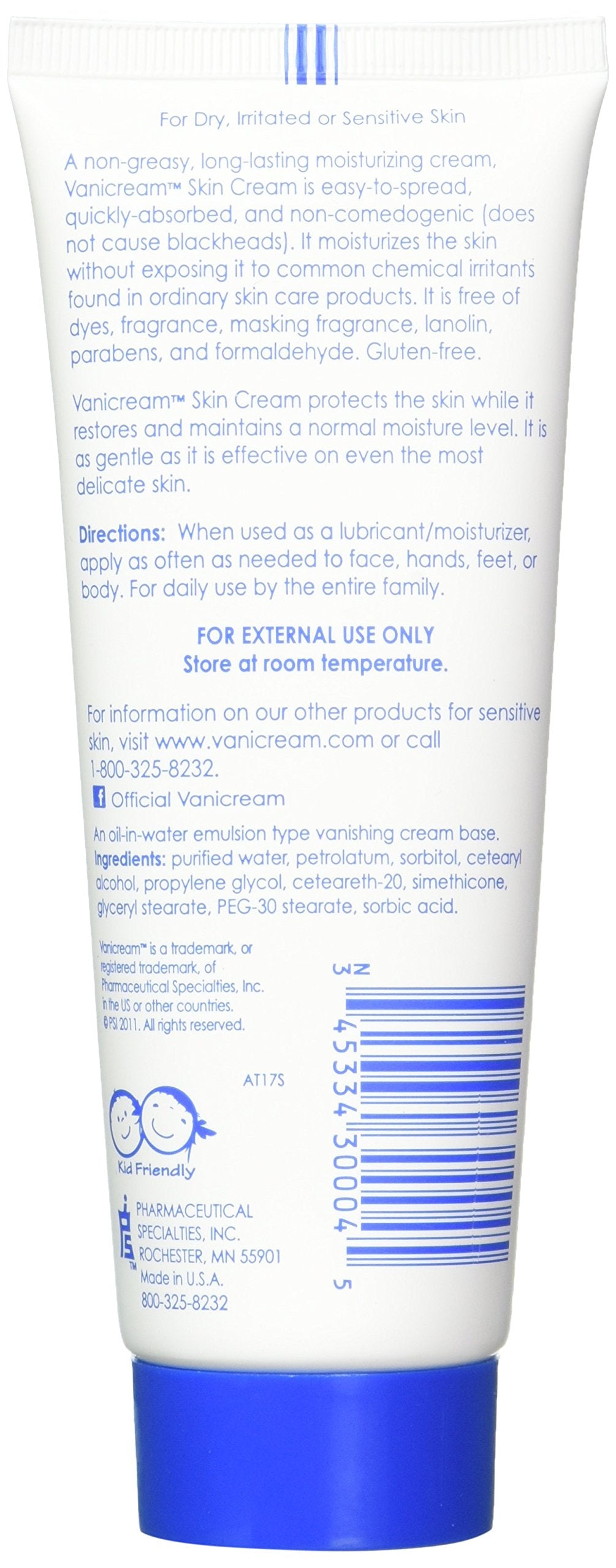 4 OZ Pack of 2 : Vanicream Moisturizing Skin Cream 4 Fl Oz (Pack of 2)