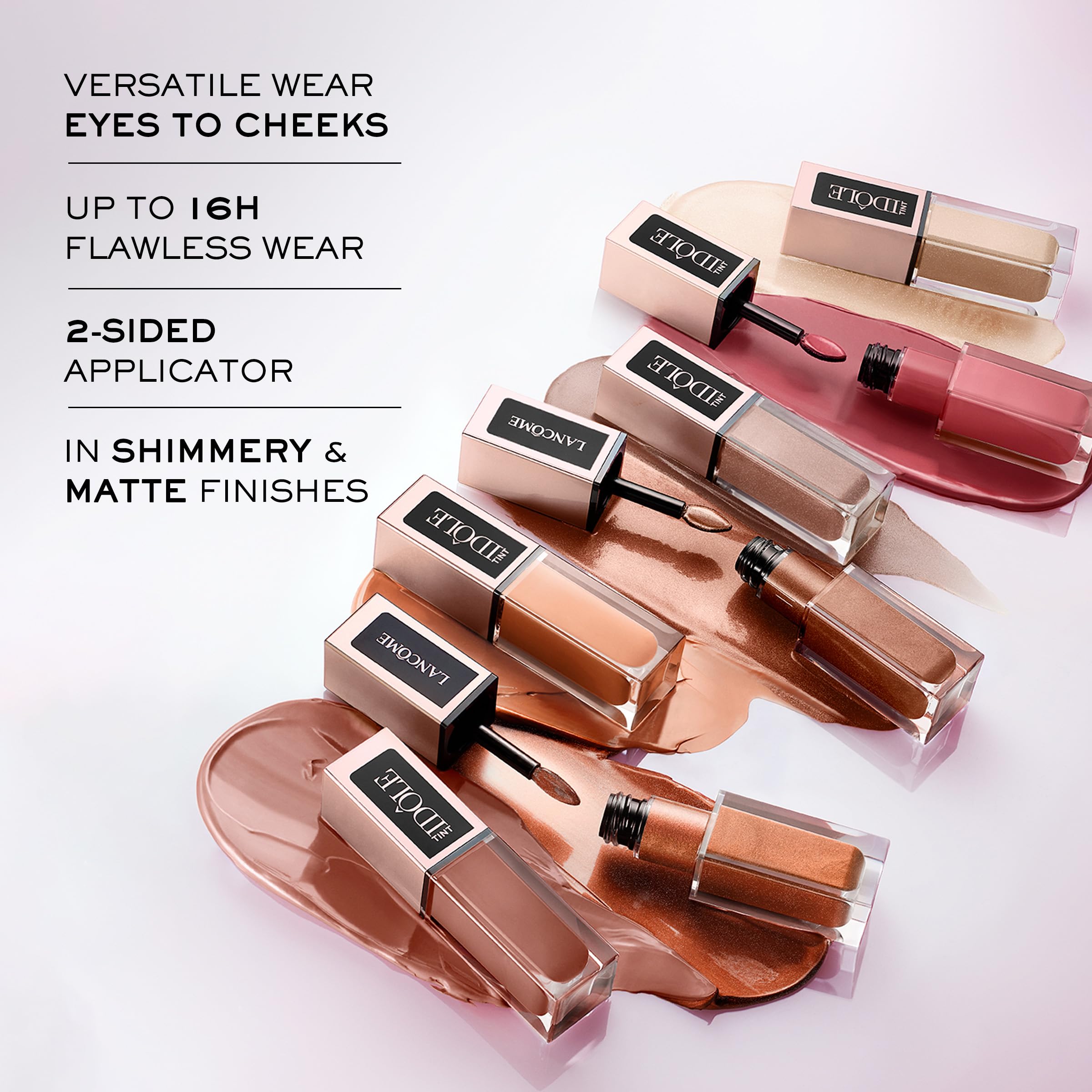 Lancôme Idôle Tint Long Wear Liquid Eyeliner & Eyeshadow - Multi-Use Eye Makeup in Matte & Shimmer Finishes - Buildable Color & Up to 16H of Wear - 02 Desert Sand: Neutral Bronze Shimmer