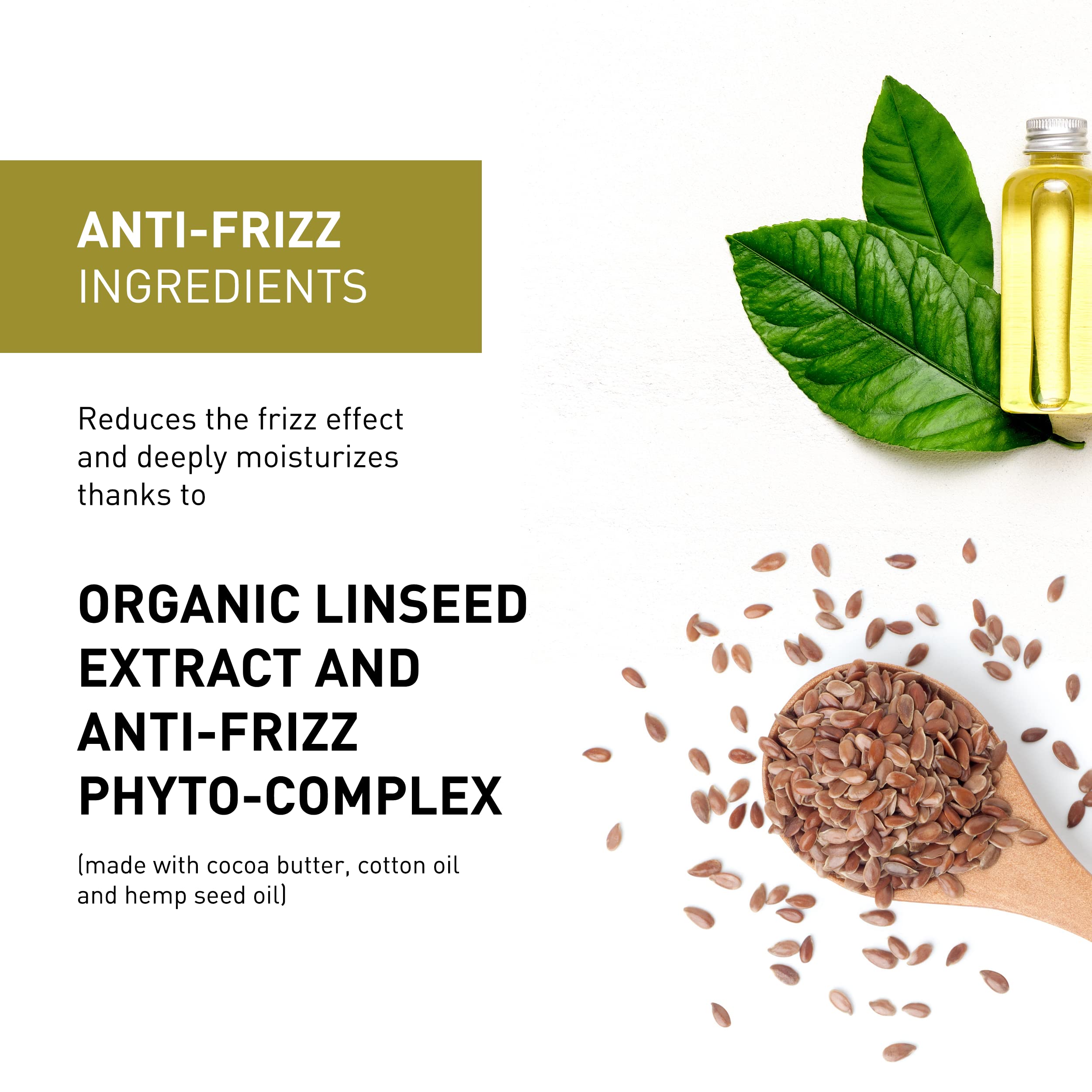 Insight Clean Beauty Anti Frizz Conditioner, Hydrating, Organic Linseed Extract, Vegan, 13.5 fl oz