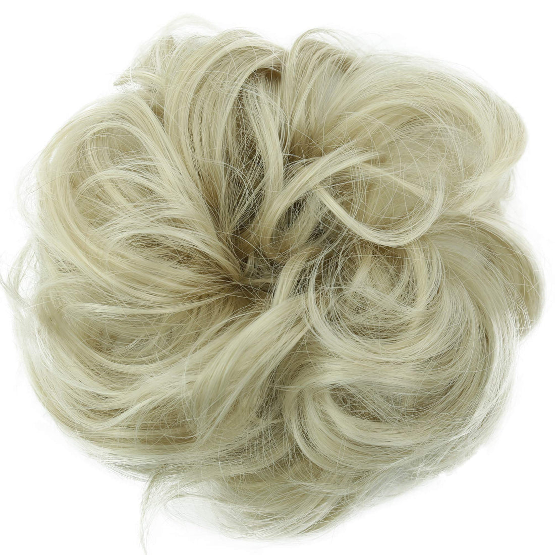 Light blond G8E_25T613 : PRETTYSHOP Hairpiece Hair Rubber Scrunchie Scrunchy Updos VOLUMINOUS Curly Messy Bun Light blond G8E_25T613