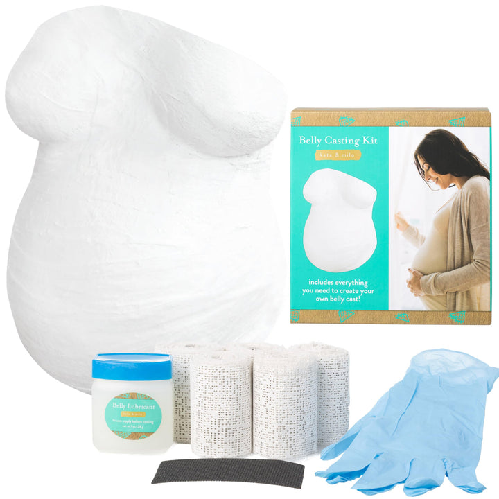 Kate & Milo Belly Casting Kit, Pregnancy Keepsake Making Kit, Easy DIY Plaster Cast Baby Bump Keepsake, Perfect For Expecting Moms and Ideal Nursery Decor