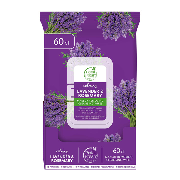 Bio Creative Lab Pfb White Radiance Exfoliating Facial Cleansing Wipes, Lavender and Rosemary, 60 Count