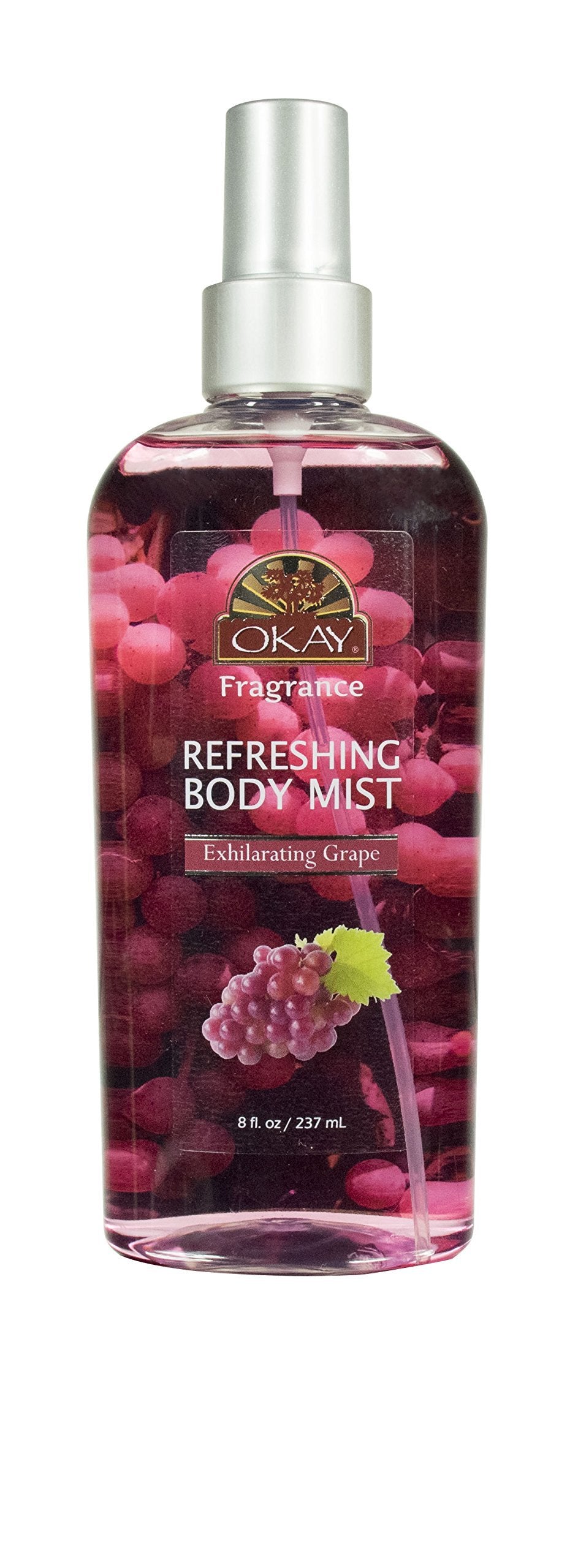 Okay Refreshing Body Mist, 8 oz, Exhilarating Grape