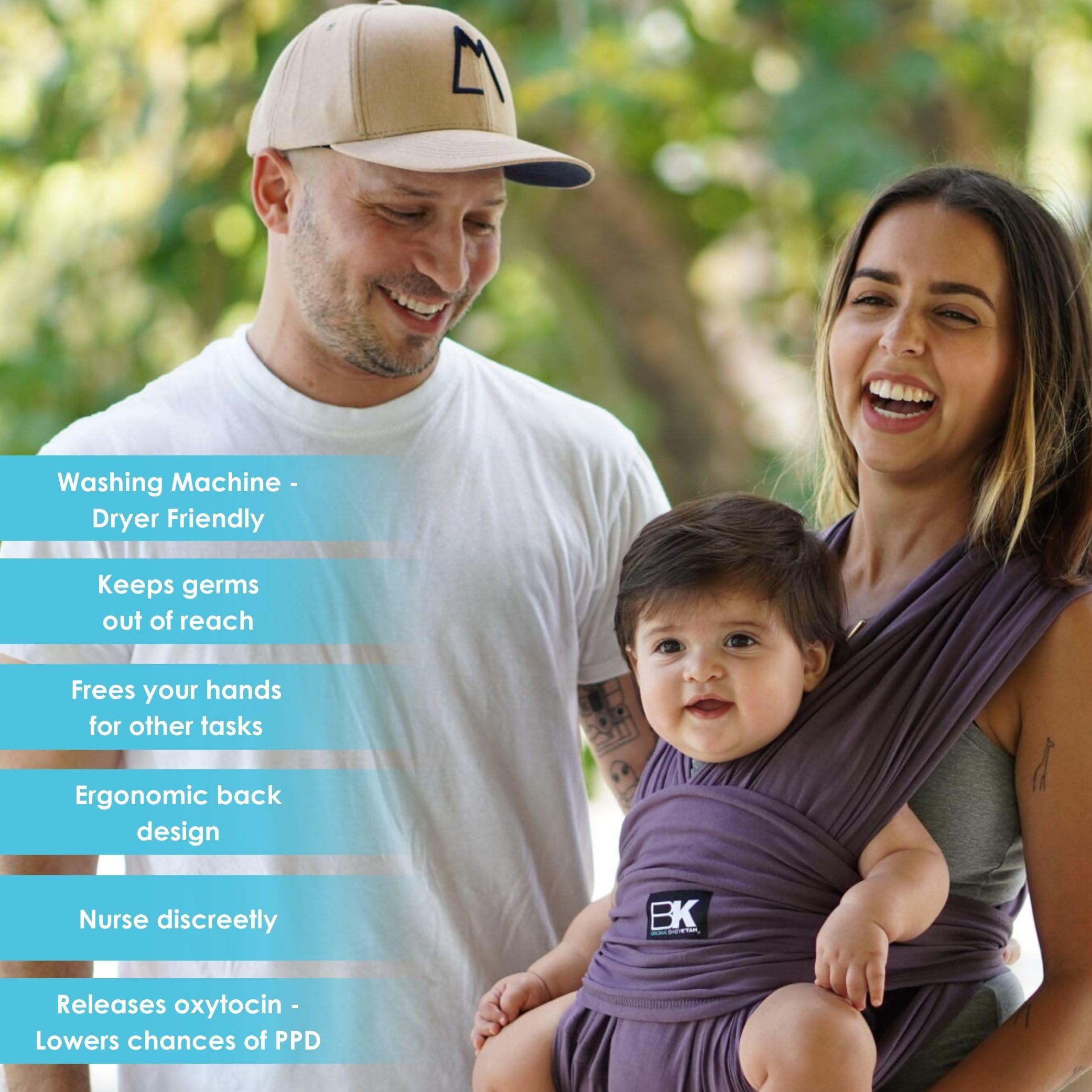 Original Baby K'tan Baby Carrier: #1 Easy Pre-Wrapped, Soft, Slip-On, No Rings, No Buckles | 5 in 1 Baby Sling Gift | The Best Hands Free Infant Wrap For Newborn to Toddler up to 35lb (See Size Chart)