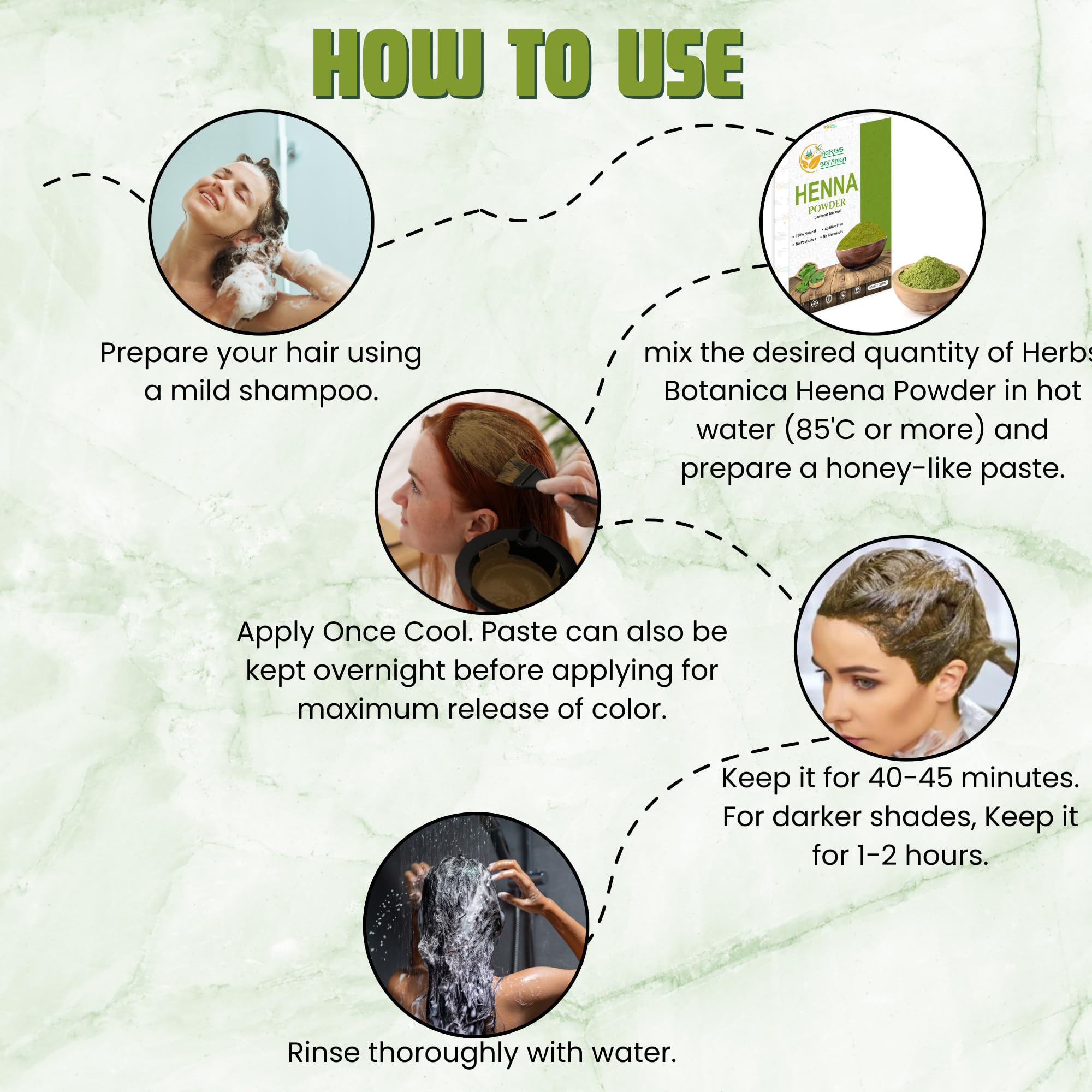 Herbs Botanica Henna Powder 100% Pure & Natural Henna for Hair Dye & Natural Hair Care – Finely Ground Lawsonia Inermis Powder for Hair Coloring & Conditioning 5.3 oz Pack