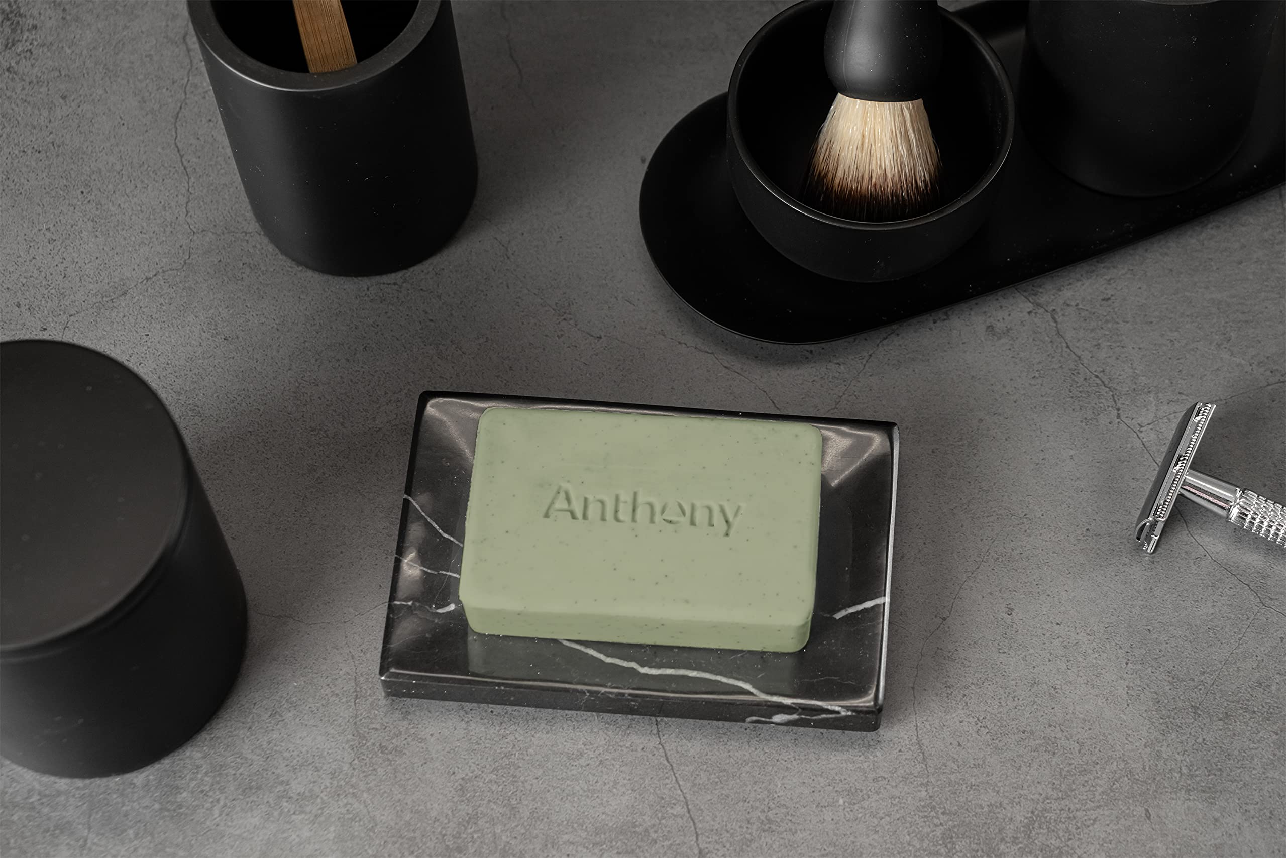 Anthony Men's Buff It Hydrating Soap Bar, 5 Oz - Enriched with Jojoba Beads, Aloe Extract, Avocado & Coconut Oils for Hydrating & Nourishing Body Skin