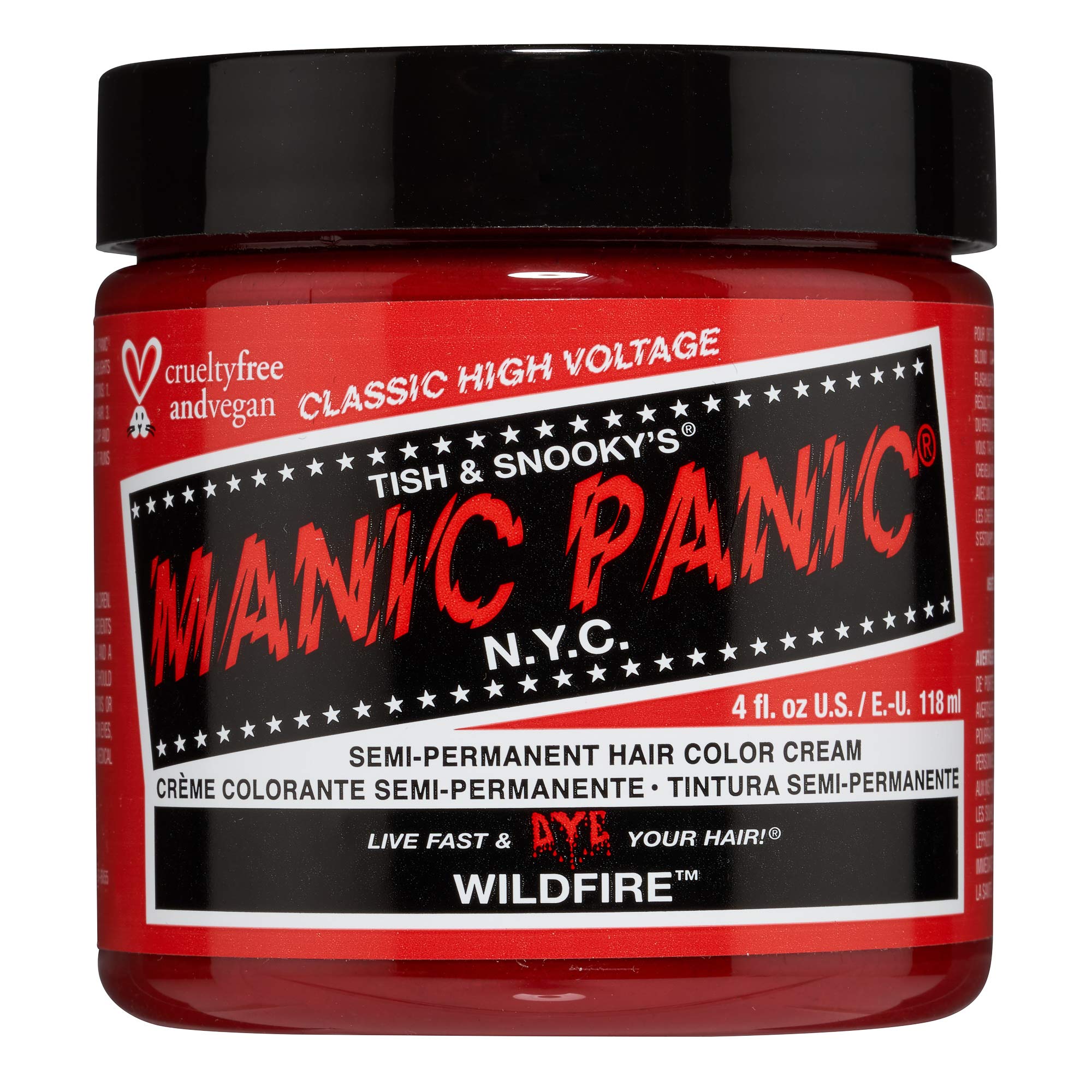 Manic Panic Semi Permanent Hair Color Cream Wildfire 4 Oz