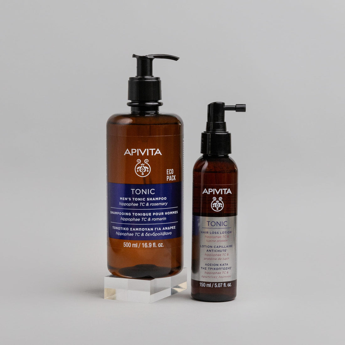 Apivita Tonic Shampoo for Men Thinning Hair 500ml - Natural Hair Strengthening Shampoo with Patented Hippophae Tonic Complex, Rosemary and Propolis - Promotes Healthy Hair Growth, Strengthens