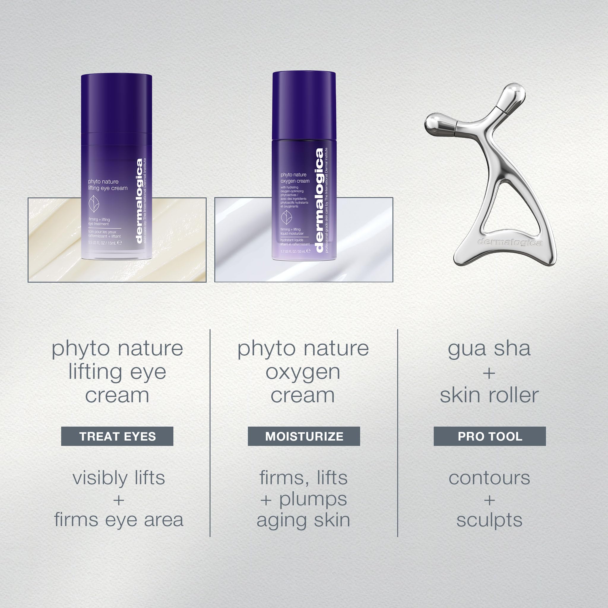 Dermalogica A Moment in Nature – Face Cream + Eye Cream Duo Set with Gua Sha Skin Roller, Reduce the Appearance of Skin Aging, 1.7 + 0.5 Fl Oz