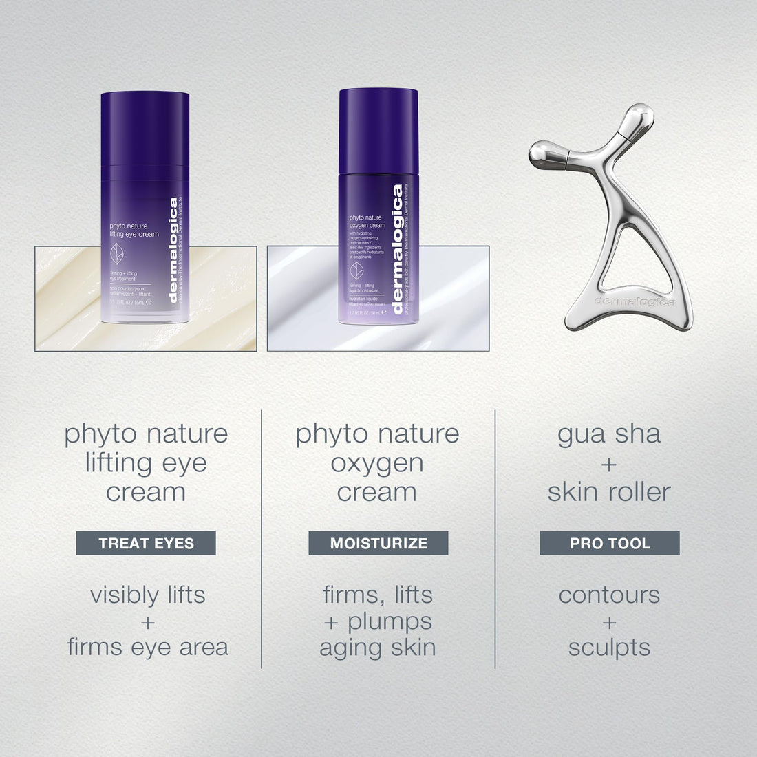 Dermalogica A Moment in Nature – Face Cream + Eye Cream Duo Set with Gua Sha Skin Roller, Reduce the Appearance of Skin Aging, 1.7 + 0.5 Fl Oz