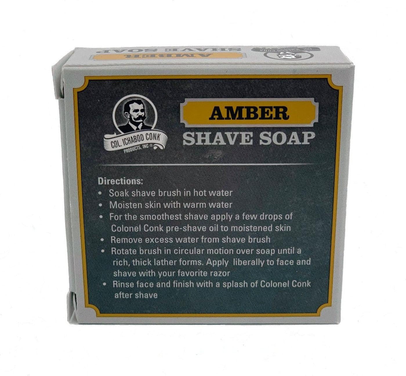 Colonel Ichabod Conk Amber Glycerine Bar Shave Soap 2.25 Oz.