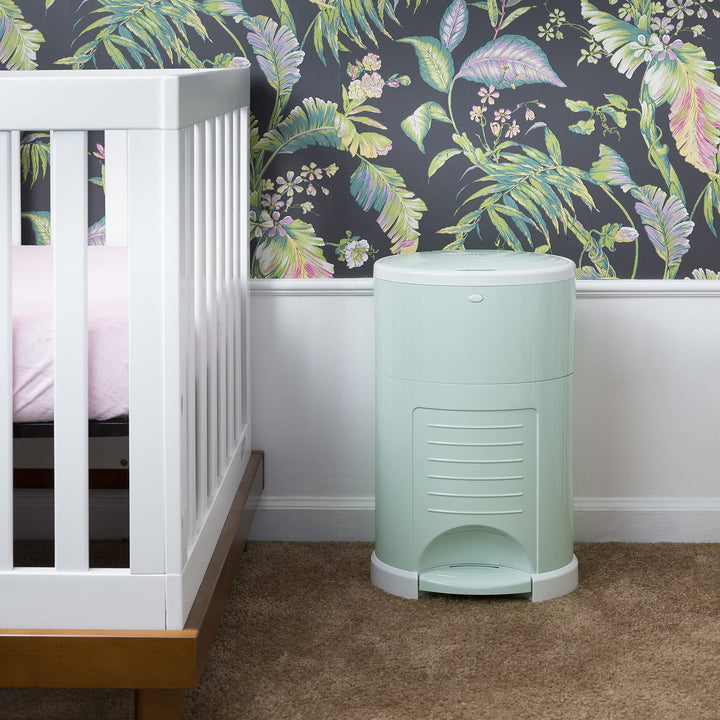 Diaper Dekor Plus Hands-Free Diaper Pail | Soft Mint | Easiest to Use | Just Step – Drop – Done | Doesn’t Absorb Odors | 20 Second Bag Change | Most Economical Refill System |Great for Cloth Diapers