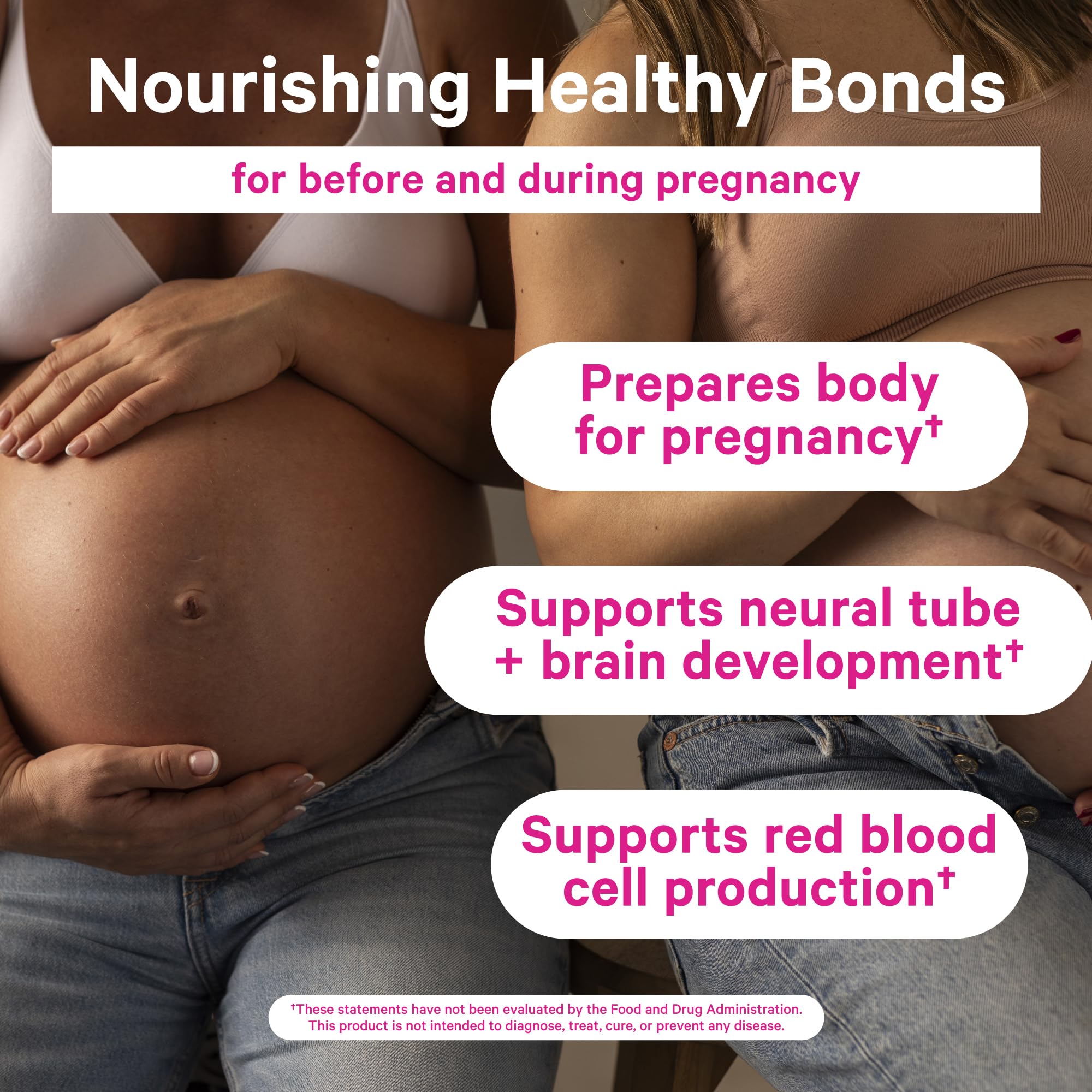 Pink Stork Premium Prenatal Gummy Vitamins with DHA, Folate, and Vitamin D - Multivitamin and Nutrient Blend for Neural Tube and Fetal Brain Development - Pregnancy Must Haves - 60 Vegan Gummies