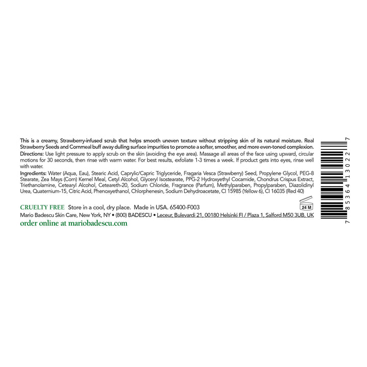 Mario Badescu Strawberry Face Scrub, 4 oz.