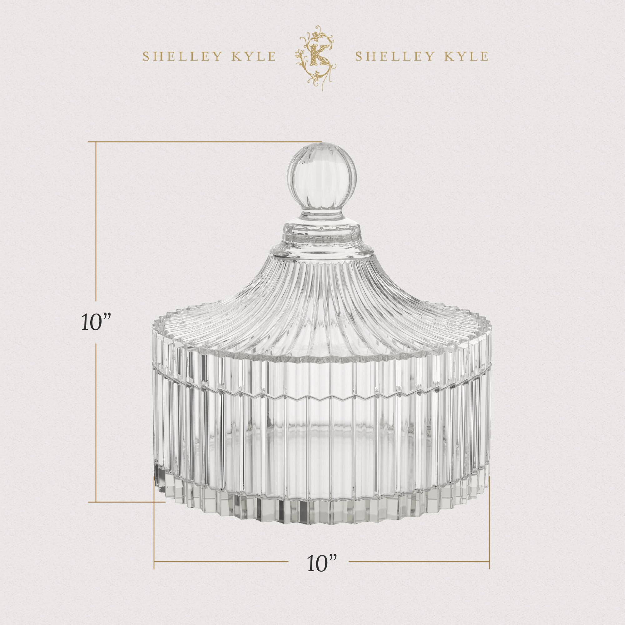 Shelley Kyle Large Crystal Puff Dish (puff not included)