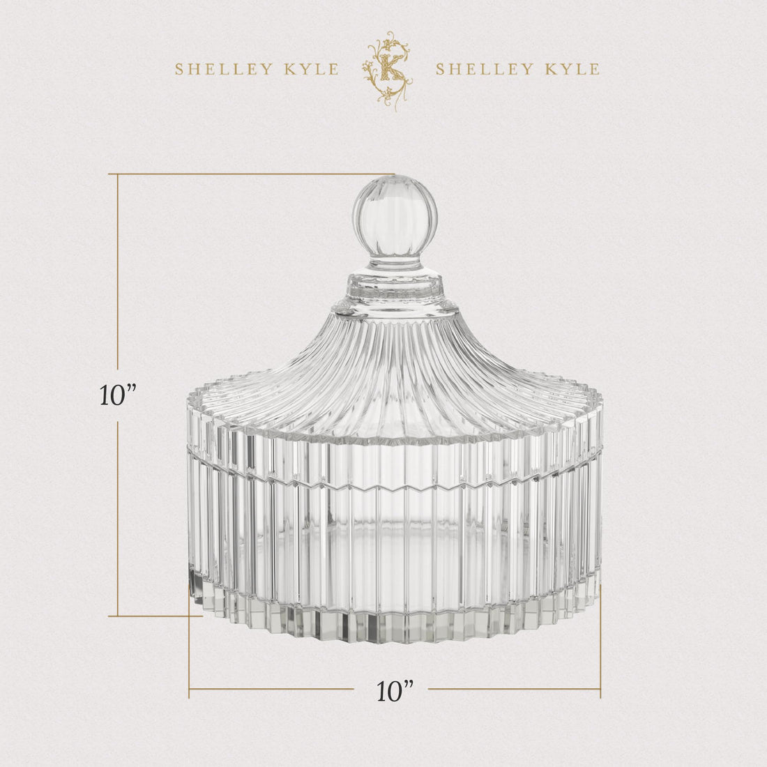 Shelley Kyle Large Crystal Puff Dish (puff not included)