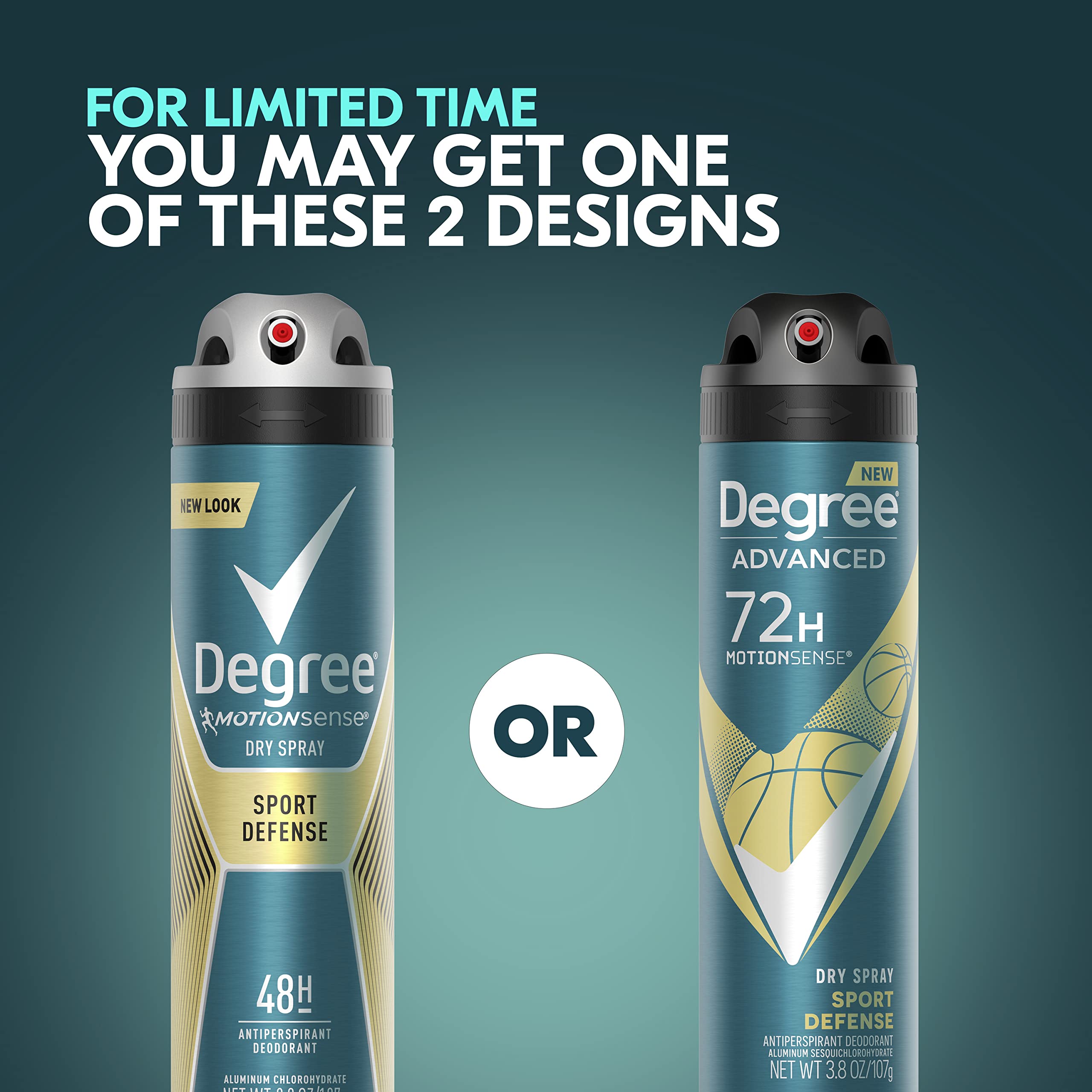 Degree Men Antiperspirant Deodorant Dry Spray, Sport Defense, 3 Count