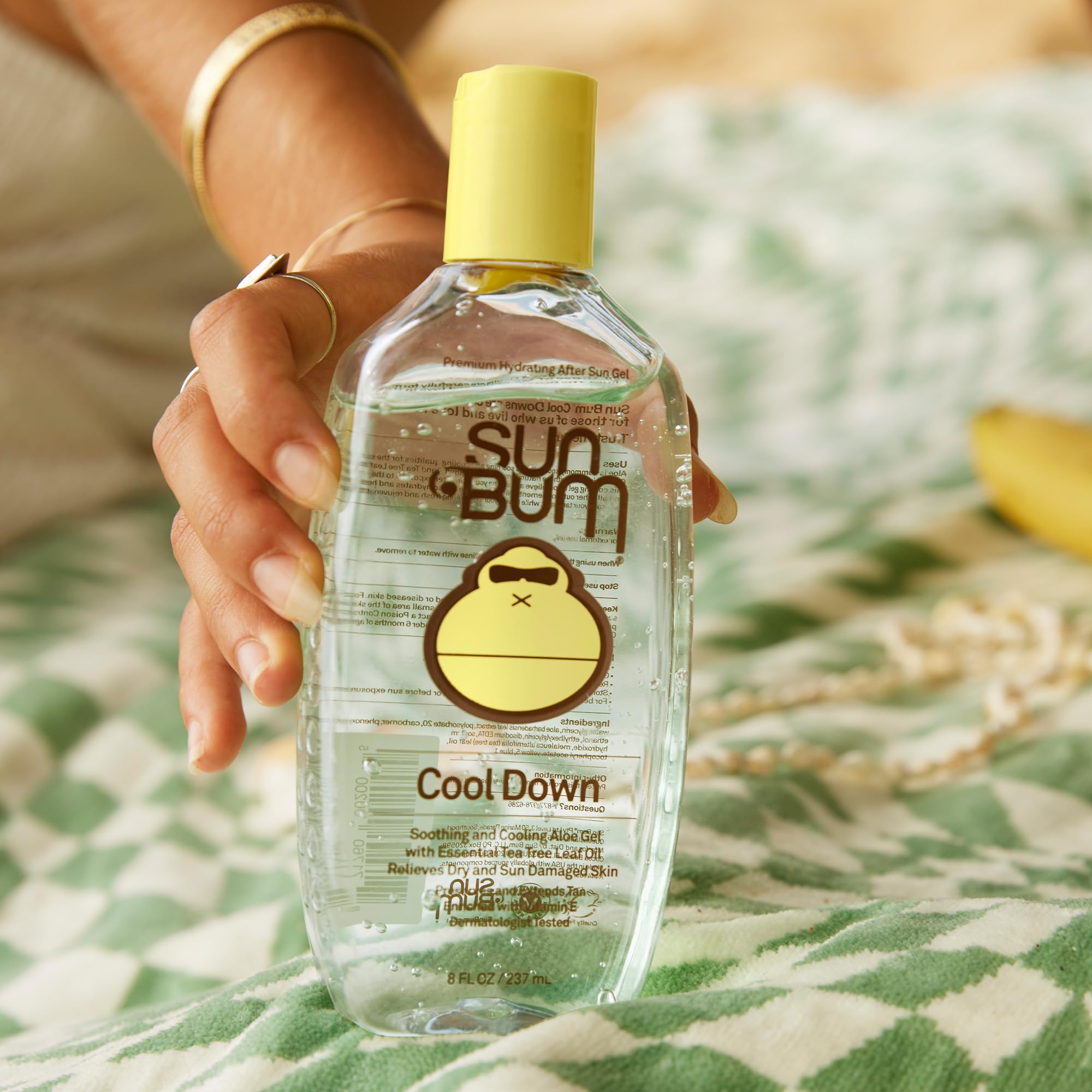 Sun Bum Cool Down Aloe Vera Gel | Vegan After Sun Care with Cocoa Butter to Soothe and Hydrate Sunburn Pain Relief | 8 oz