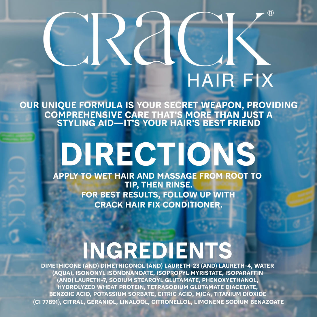CRACK HAIR FIX Clean & Soaper Shampoo - Moisturizes & Protects Hair From Dryness, Helps Reduce Breakage & Improves Texture, and Restores Youthful Shine ( 10 Oz / 300 Milliliter )