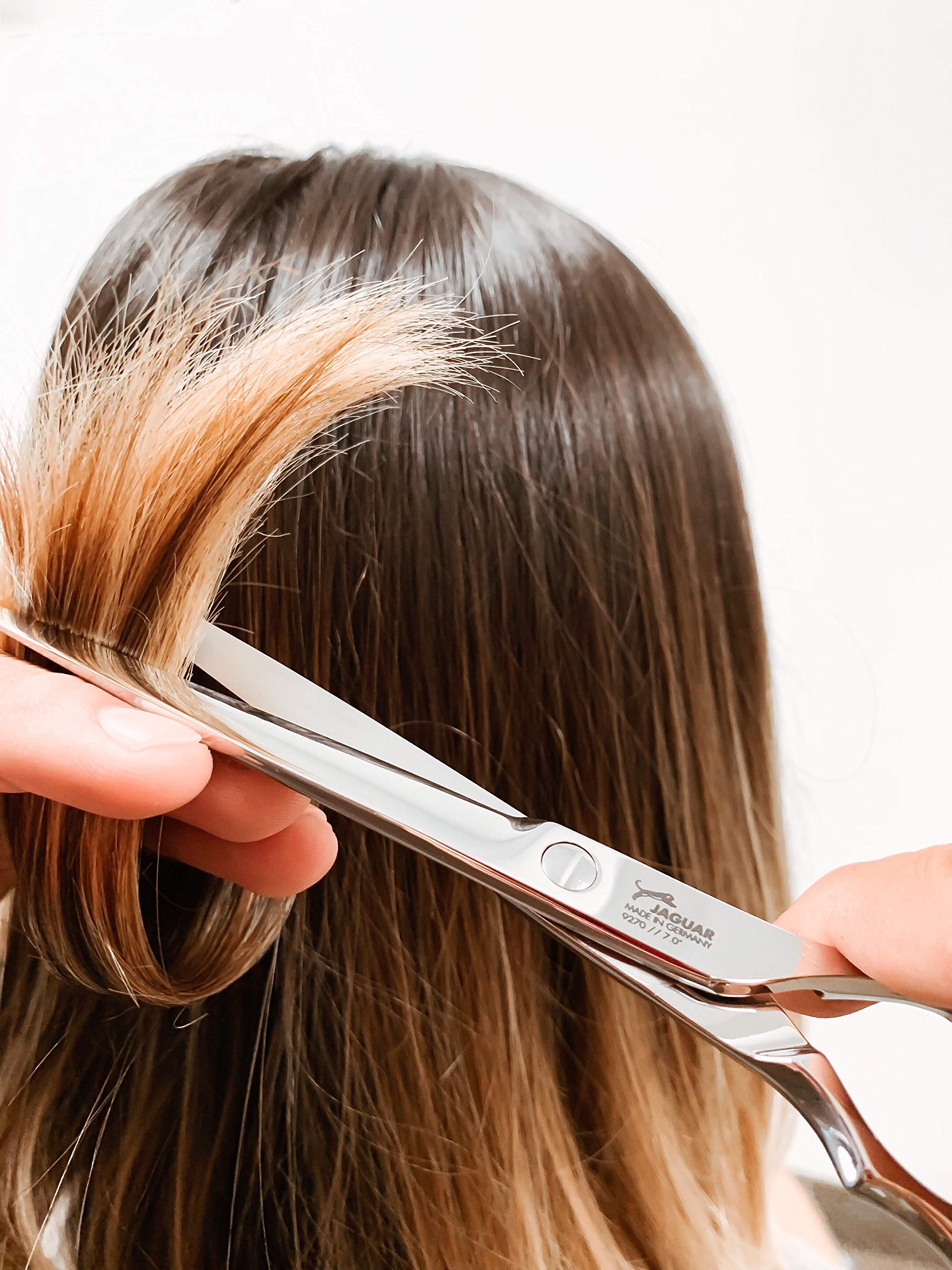 Jaguar Shears Pre Style Relax Slice 5.5 Inch Offset Design Professional Ergonomic Steel Hair Cutting & Trimming Scissors for Salon Stylists, Beauticians, Hair Dressers and Barbers