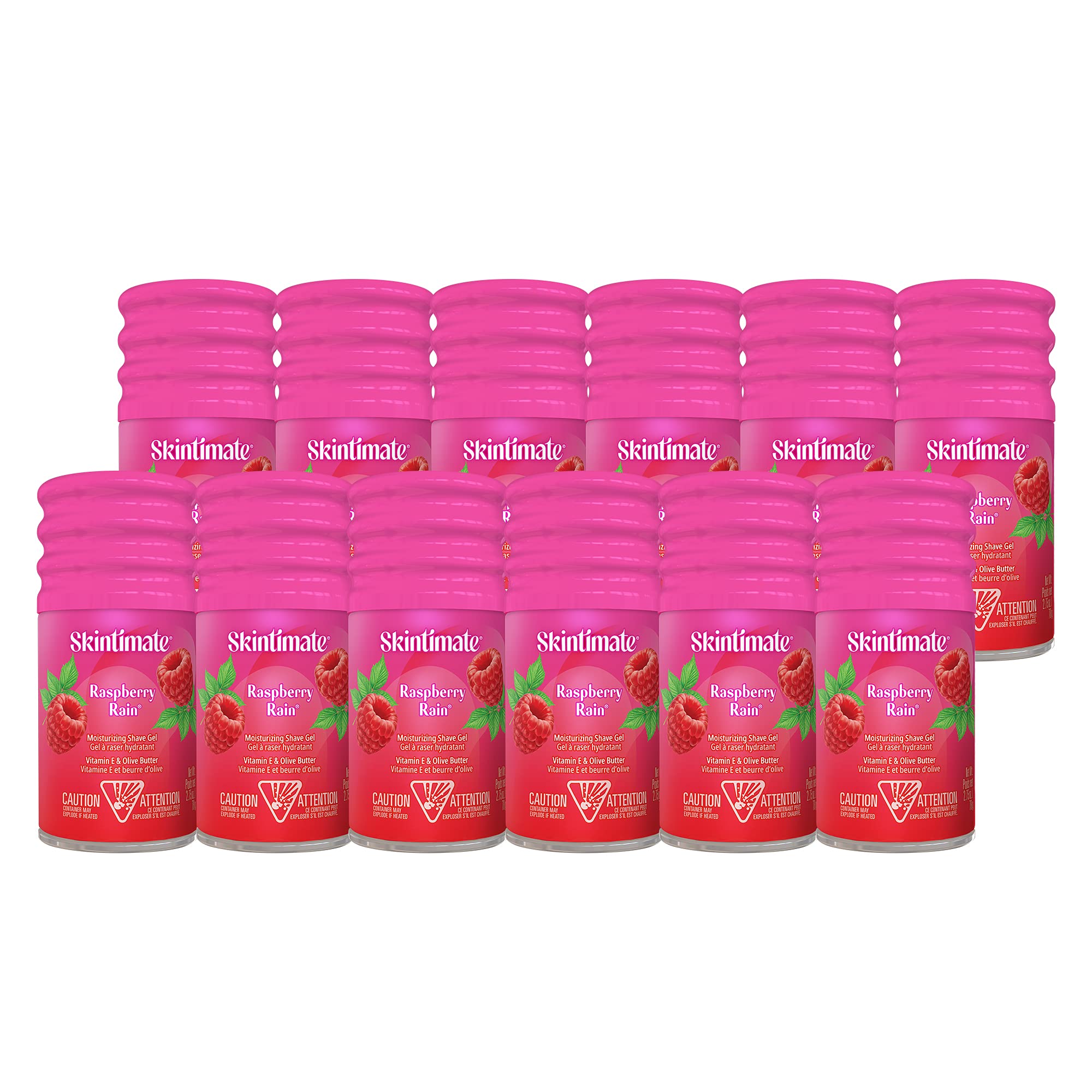 Schick Skintimate Signature Scents Moisturizing Shave Gel-Raspberry Rain, Travel Size, 2.75 Oz. (Pack of 24)