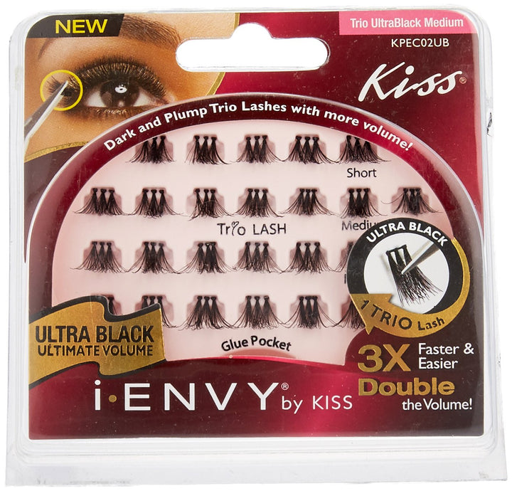 iEnvy Kiss Trio Lashes Adhesive, Medium, Ultra Black