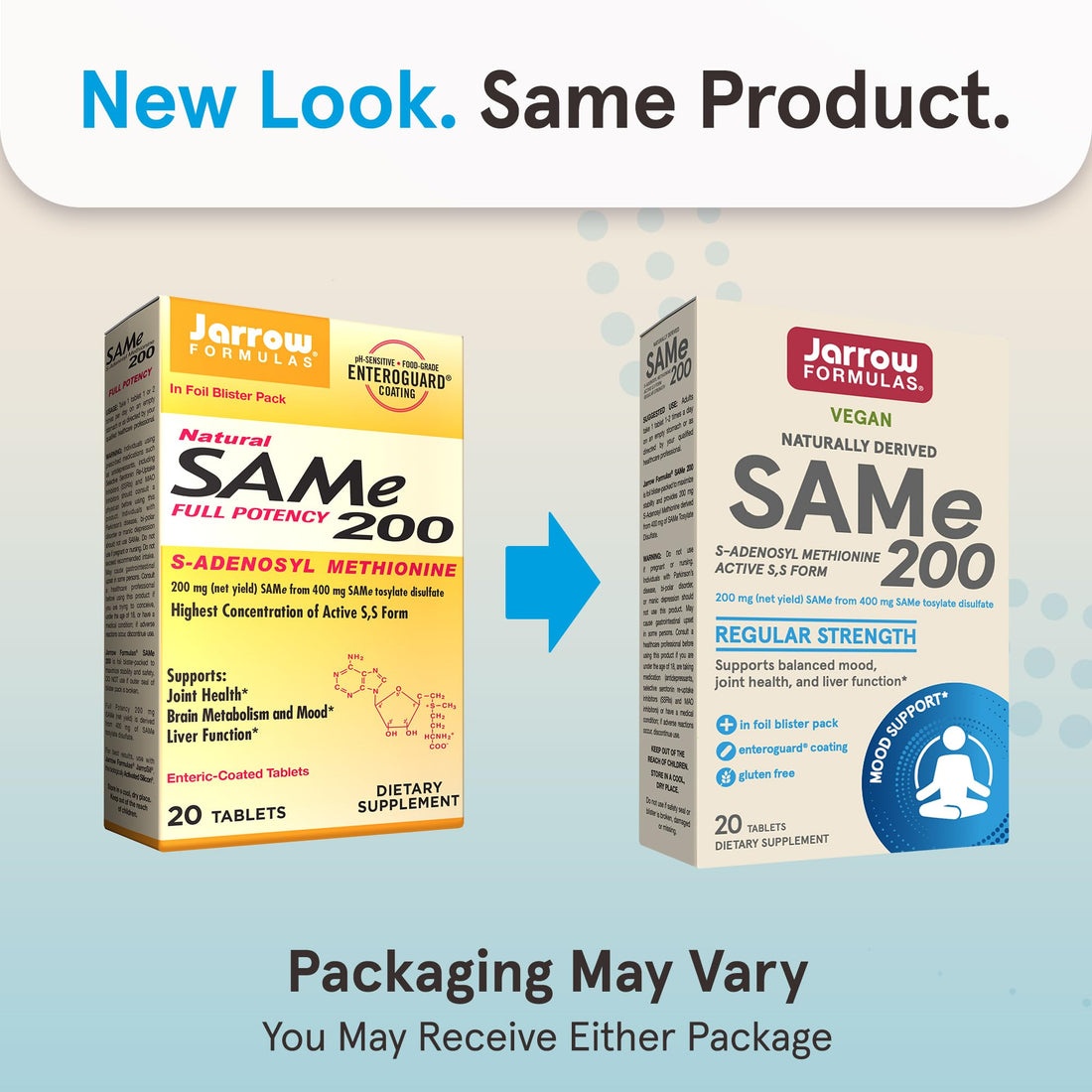 Jarrow Formulas Same 200 mg, Supports Joint Health, Liver Function, Brain Metabolism, 20 Tablets, Up to A 20 Day Supply