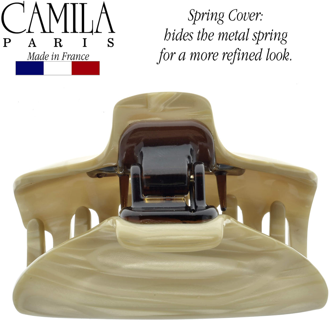 Camila Paris CP2125 French Hair Clips for Women, Handmade, Girls Hair Claw Clips Jaw Fashion Durable and Styling Hair Accessories for Women, Strong Hold No Slip Grip, Made in France