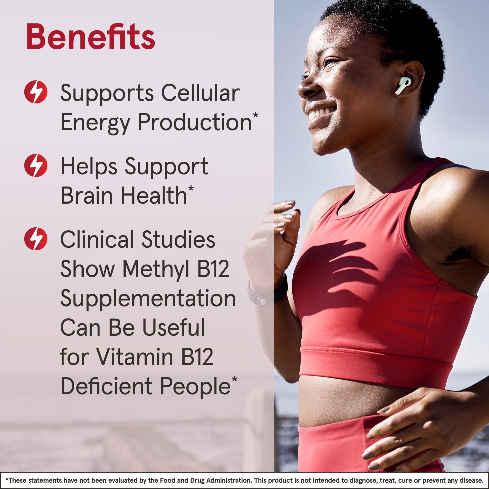 Jarrow Formulas Ultra Strength Methyl B-12, Dietary Supplement for Cellular Energy Production, 100 Tropical-Flavored Chewable Tablets, Up to a 100 Day Supply, Pack of 12