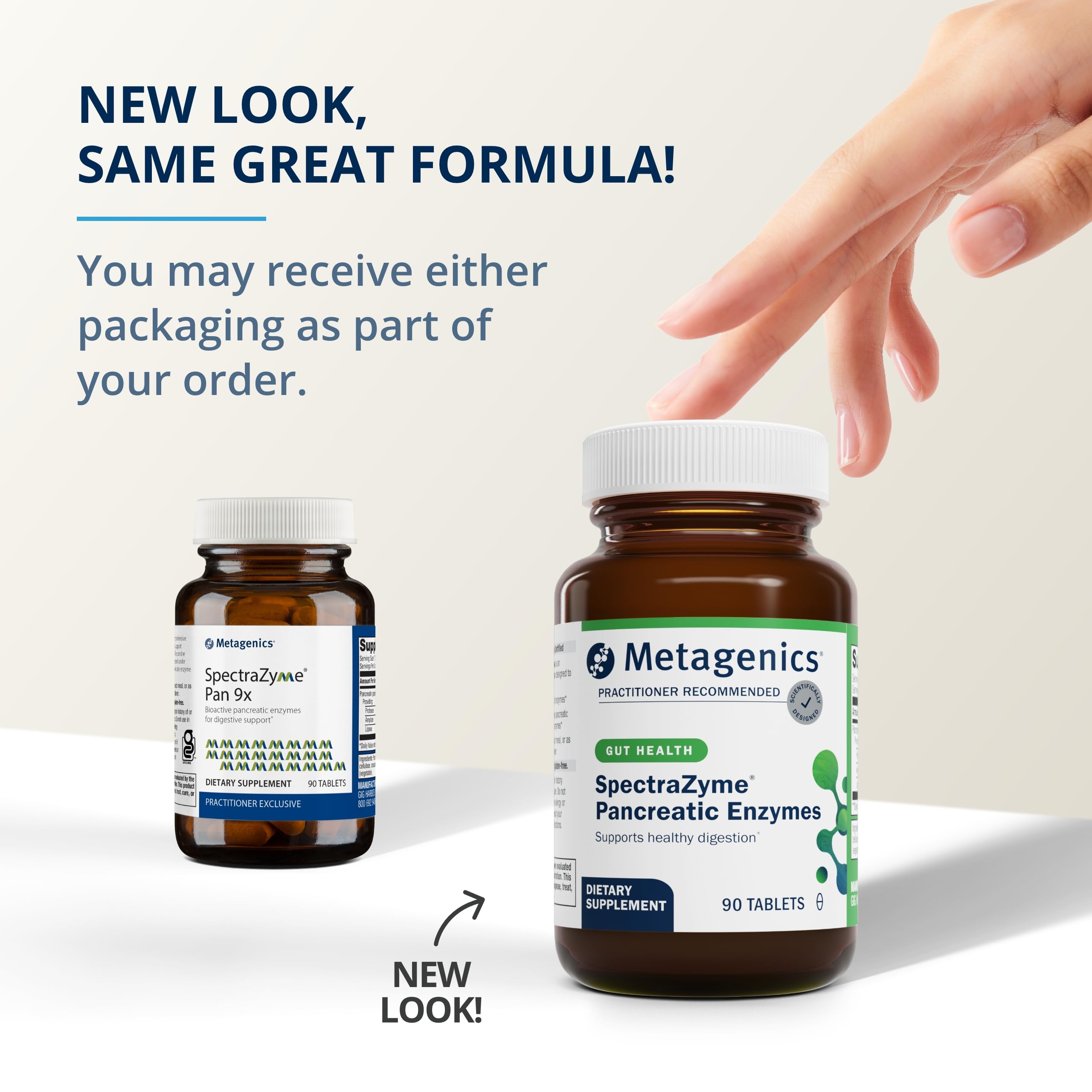 Metagenics SpectraZyme Pancreatic Enzymes - Digestion Supplement* - Pancreatic & Digestive Enzymes - Non-GMO & Gluten-Free - 90 Tablets