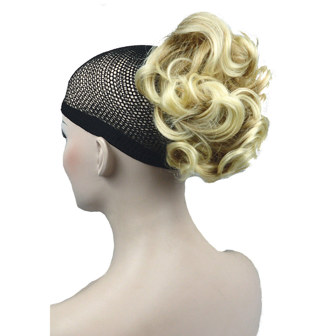15BT613 Blond mix : Lydell Short Ponytail Hair Extension Wavy Synthetic Hair-Piece with Jaw Claw (15BT613 Blond mix)