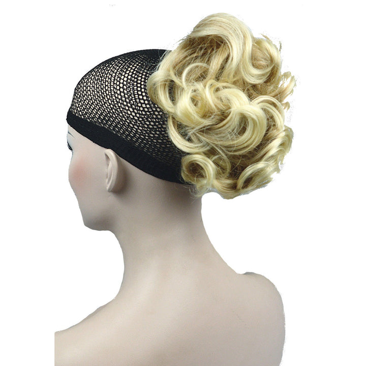 15BT613 Blond mix : Lydell Short Ponytail Hair Extension Wavy Synthetic Hair-Piece with Jaw Claw (15BT613 Blond mix)