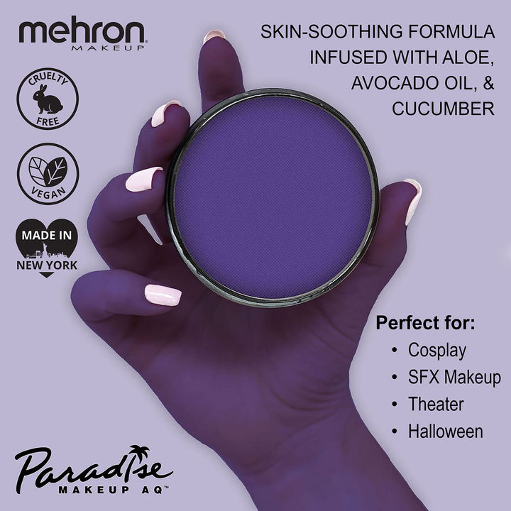 Mehron Makeup Paradise Makeup AQ Face & Body Paint (1.4 oz) (Violet)