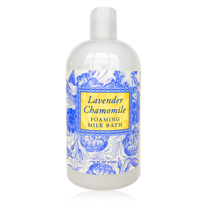 Lavender Chamomile Bubble Bath Foaming Milk Bath | Shea Butter Cocoa Butter Essential Oils Of Lavender Chamomile Luxouriously Soothing Bath 16 Oz By Greenwich Bay Trading Co.