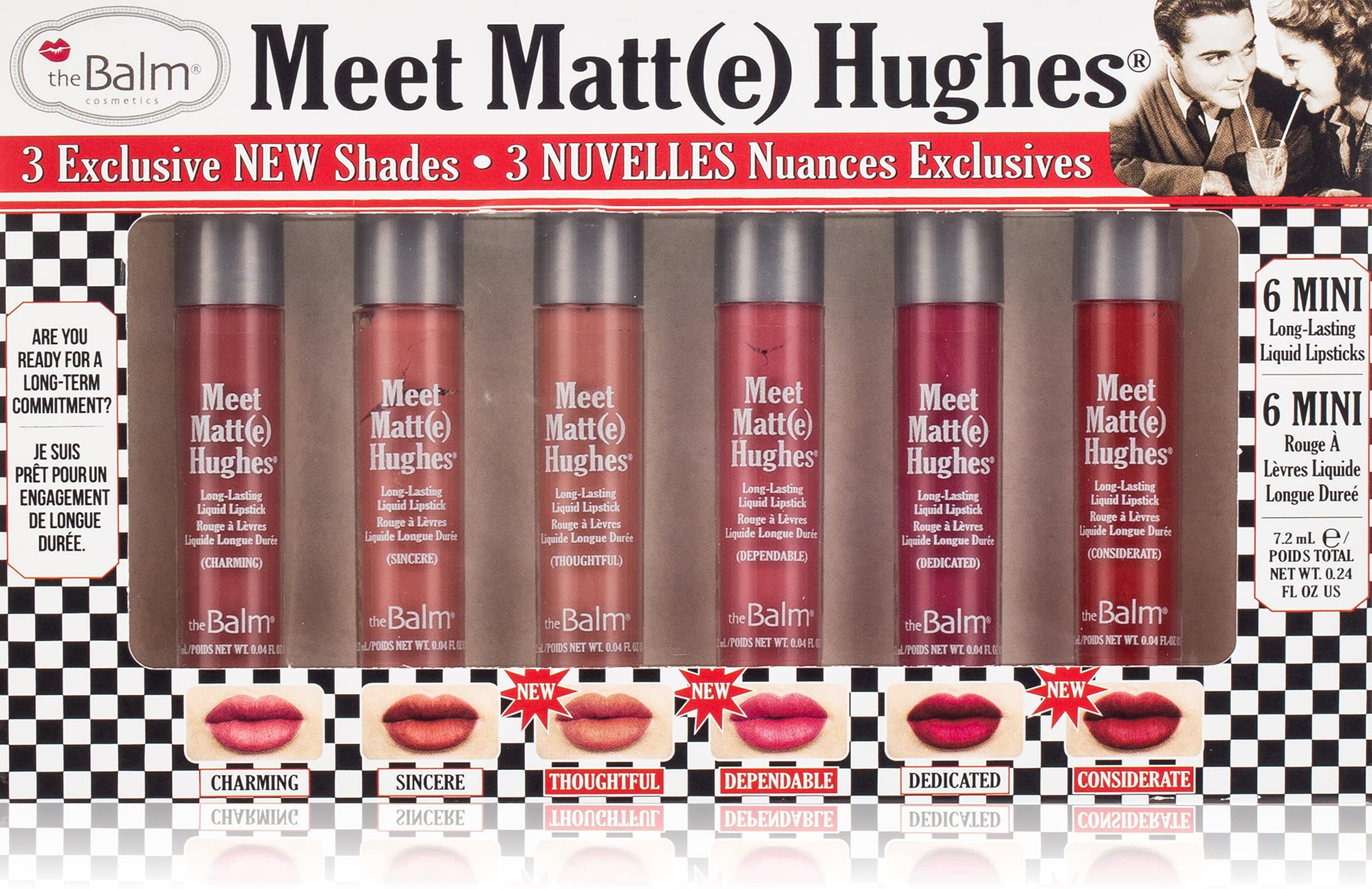 theBalm. Meet Matt(e) Hughes Vol 14 Mini Long-Lasting Liquid Lipsticks, 6 Count