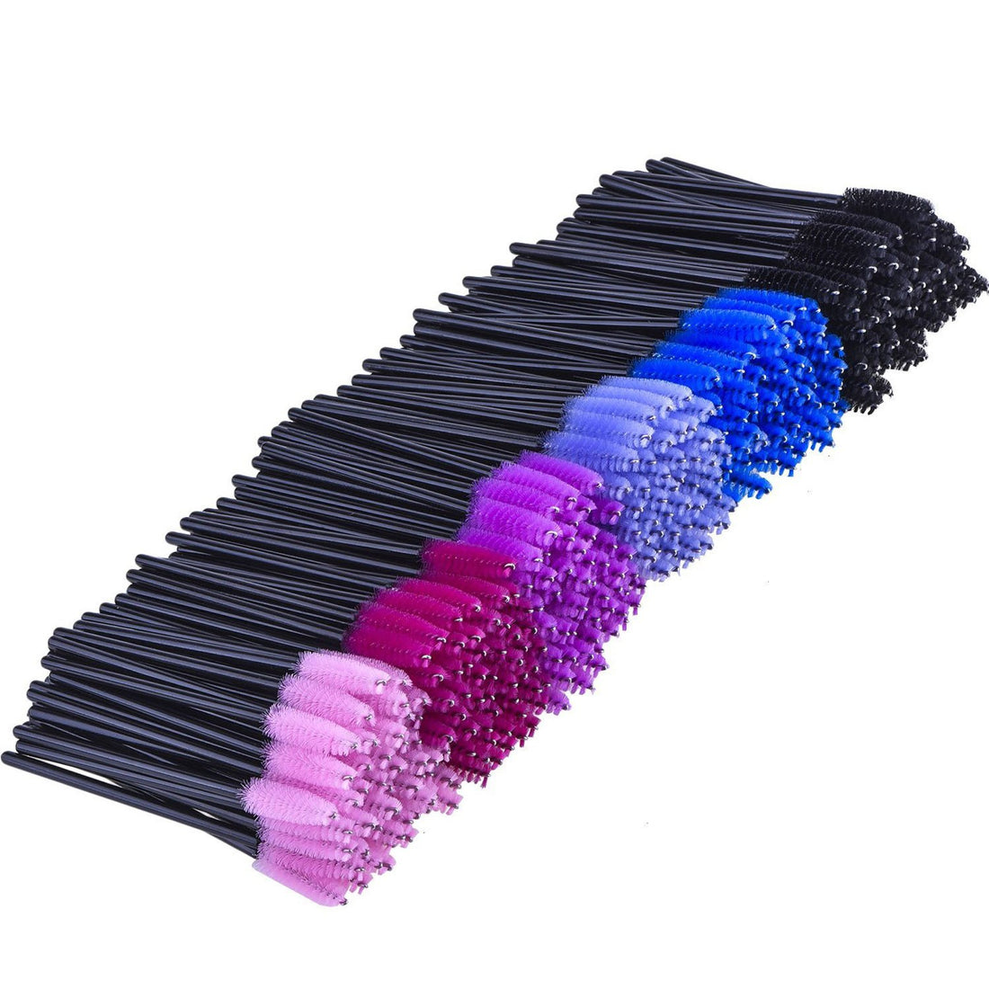 eBoot 300 Pieces Multicolor Disposable Mascara Wands Eyelash Eye Lash Brush Makeup Applicators Kit, 6 Colors