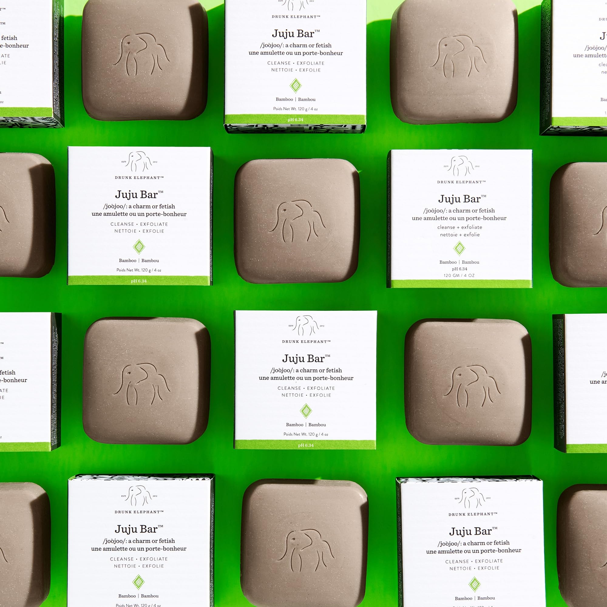 Drunk Elephant Juju Bar - 113 g/4 oz - Exfoliating Facial Cleansing Bar - Clean Clinical Skincare - Cruelty-Free - Dermatologist-Tested - Free of Essential Oils, Silicones, and Fragrance