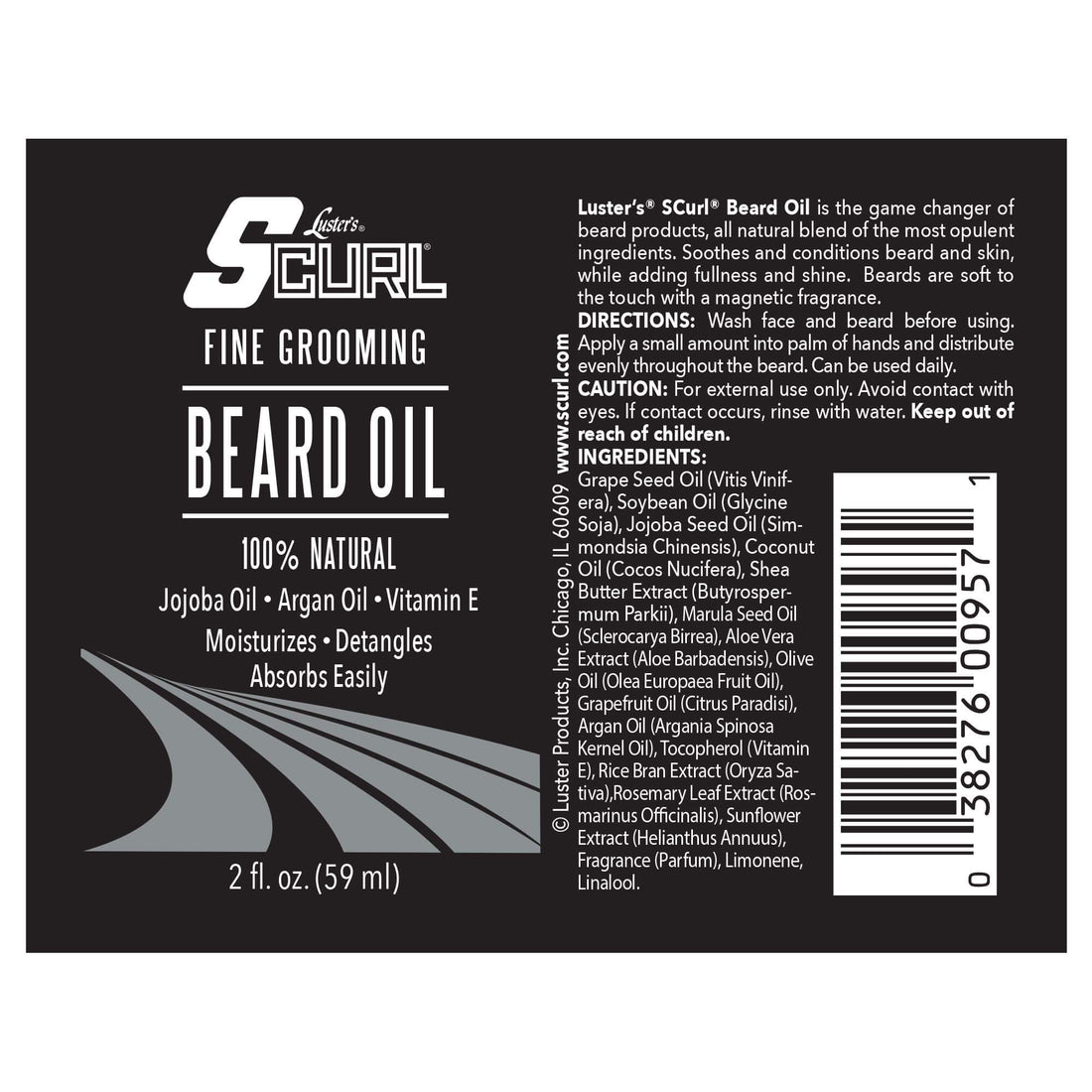 S CURL Beard Oil by Lusters