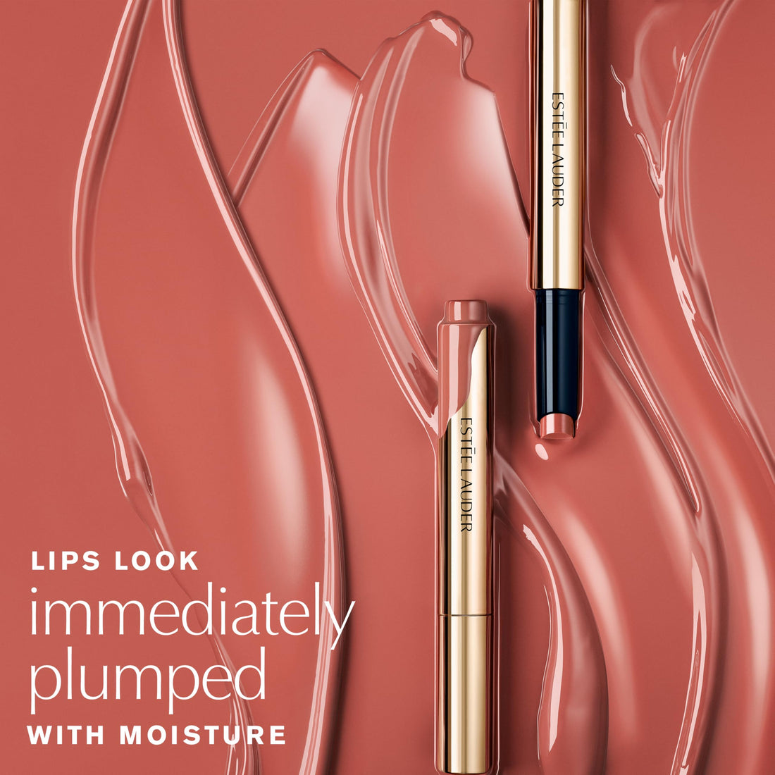 Estée Lauder Pure Color Melt-On Glosstick for Lips | Plumping & Moisturizing Lip Gloss, 390 Melted Melon