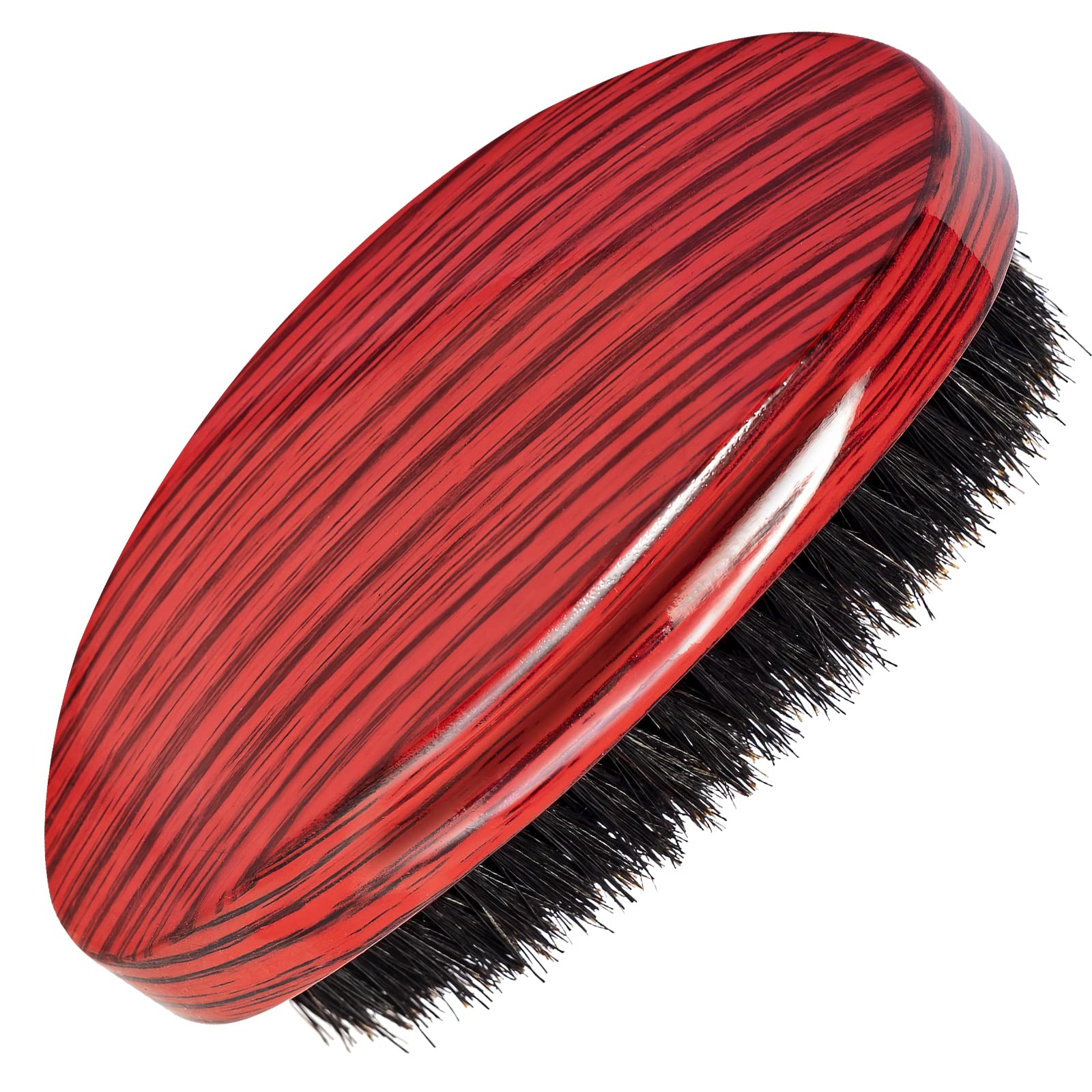 Wave Brush MediumBoar Bristles Hair brush-Designed for Thin and Normal Hair-Mens Curved Military Wave and Beard Brush-Great for 360 Waves